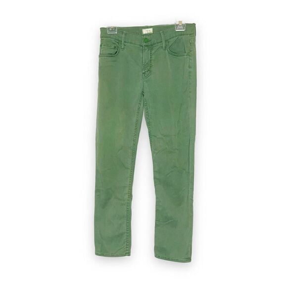 MOTHER The Dropout A walk in the park Poison Ivy Green Jeans Pants Women’s Sz 24 - Picture 2 of 12